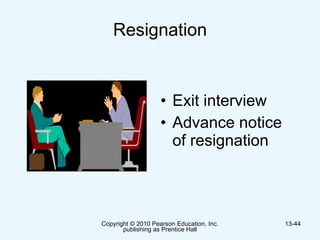 Resignation Exit interview Advance notice of resignation 