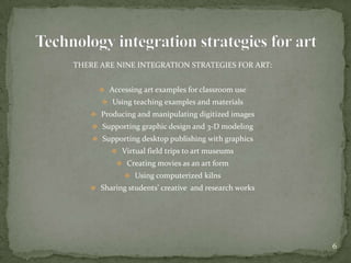 Arts as aesthetic balance3Why link school art programs with technology