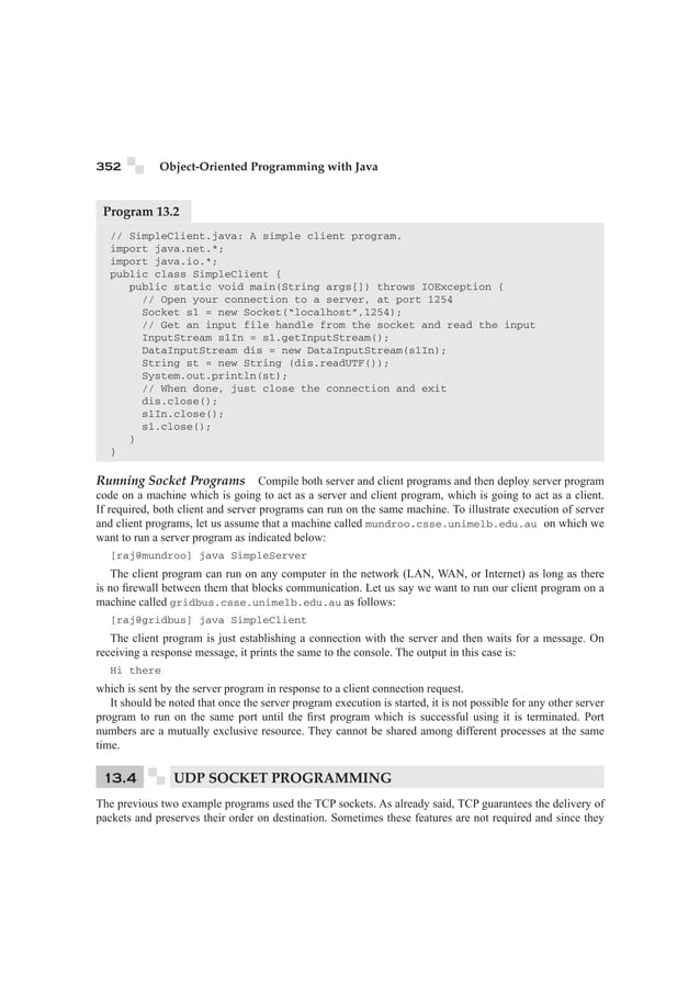 Socket Programming by Rajkumar Buyya | PDF