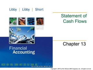 Copyright © 2007 by The McGraw-Hill Companies, Inc. All rights reserved.
Statement of
Cash Flows
Chapter 13
 