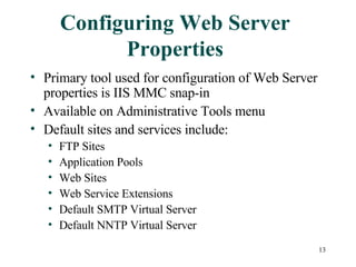 Chapter13 Administering Web Resources | PPT