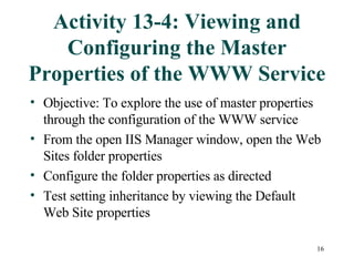 Chapter13 Administering Web Resources | PPT