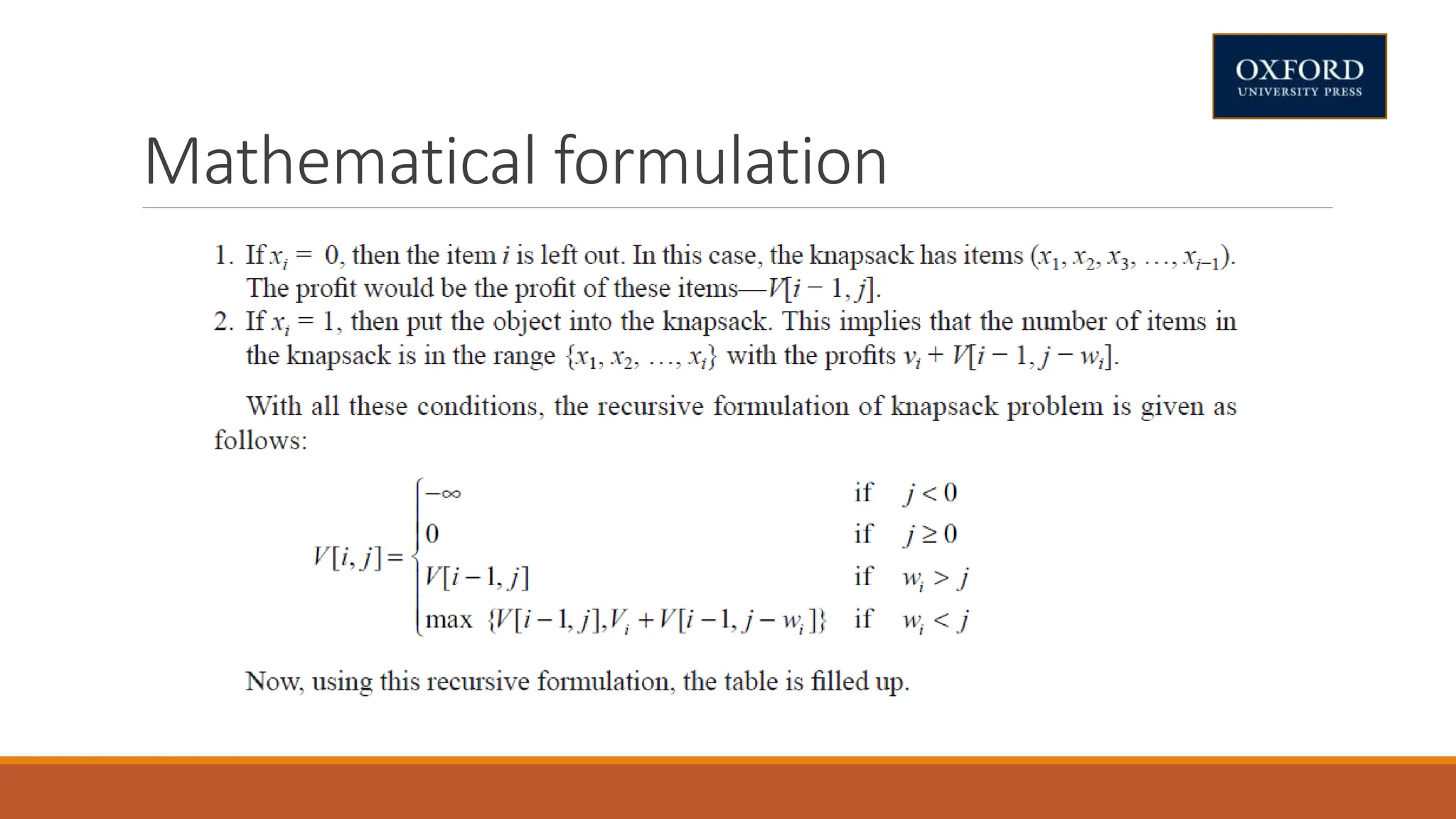Mathematical formulation
 