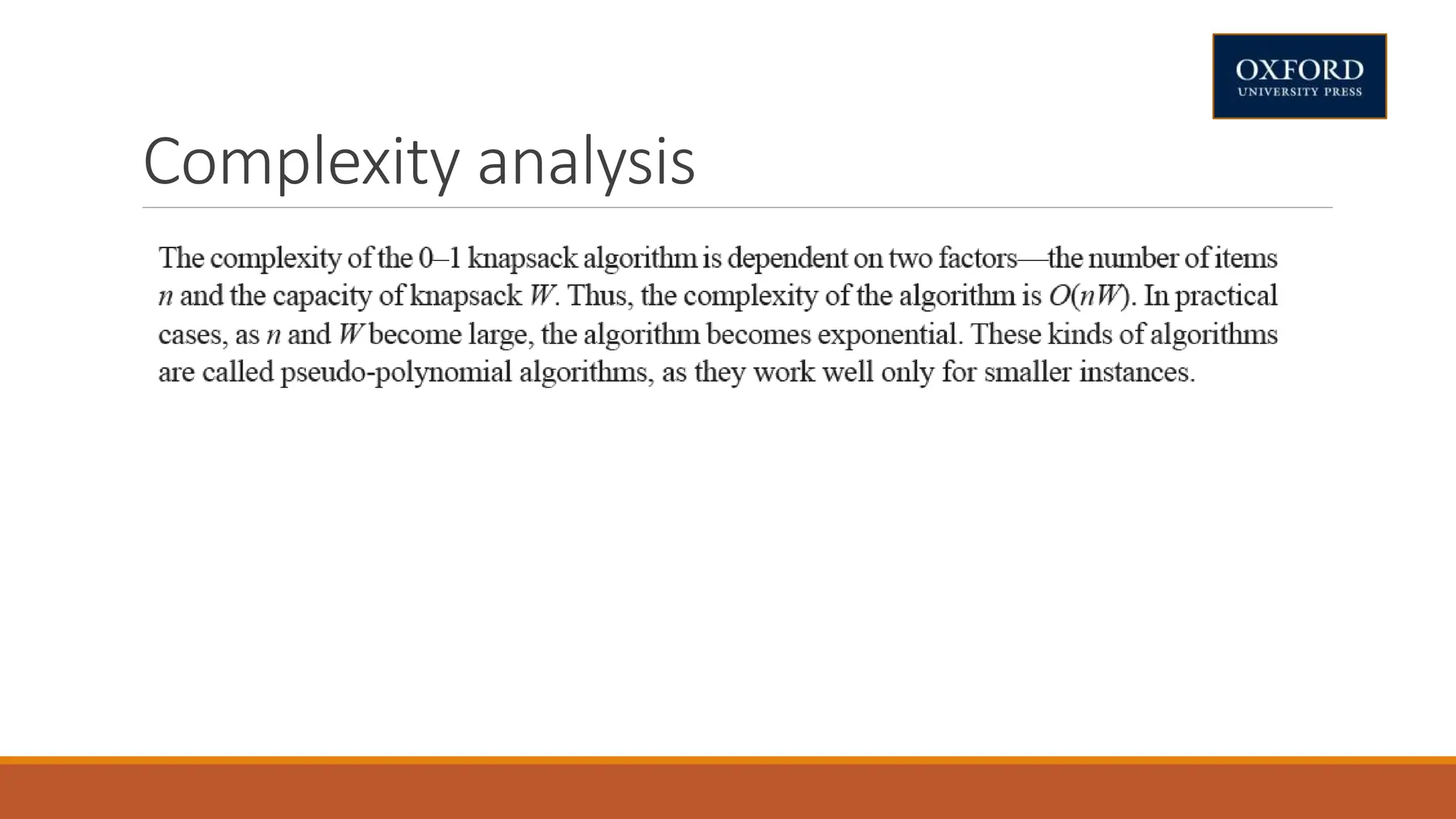 Complexity analysis
 
