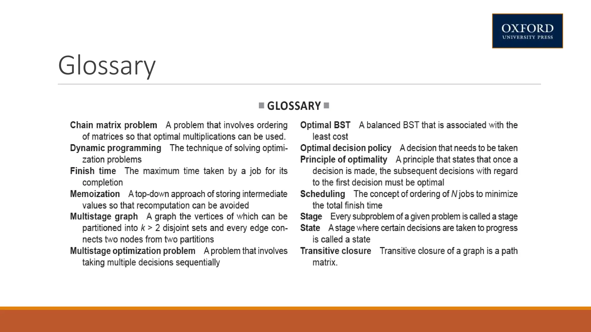 Glossary
 
