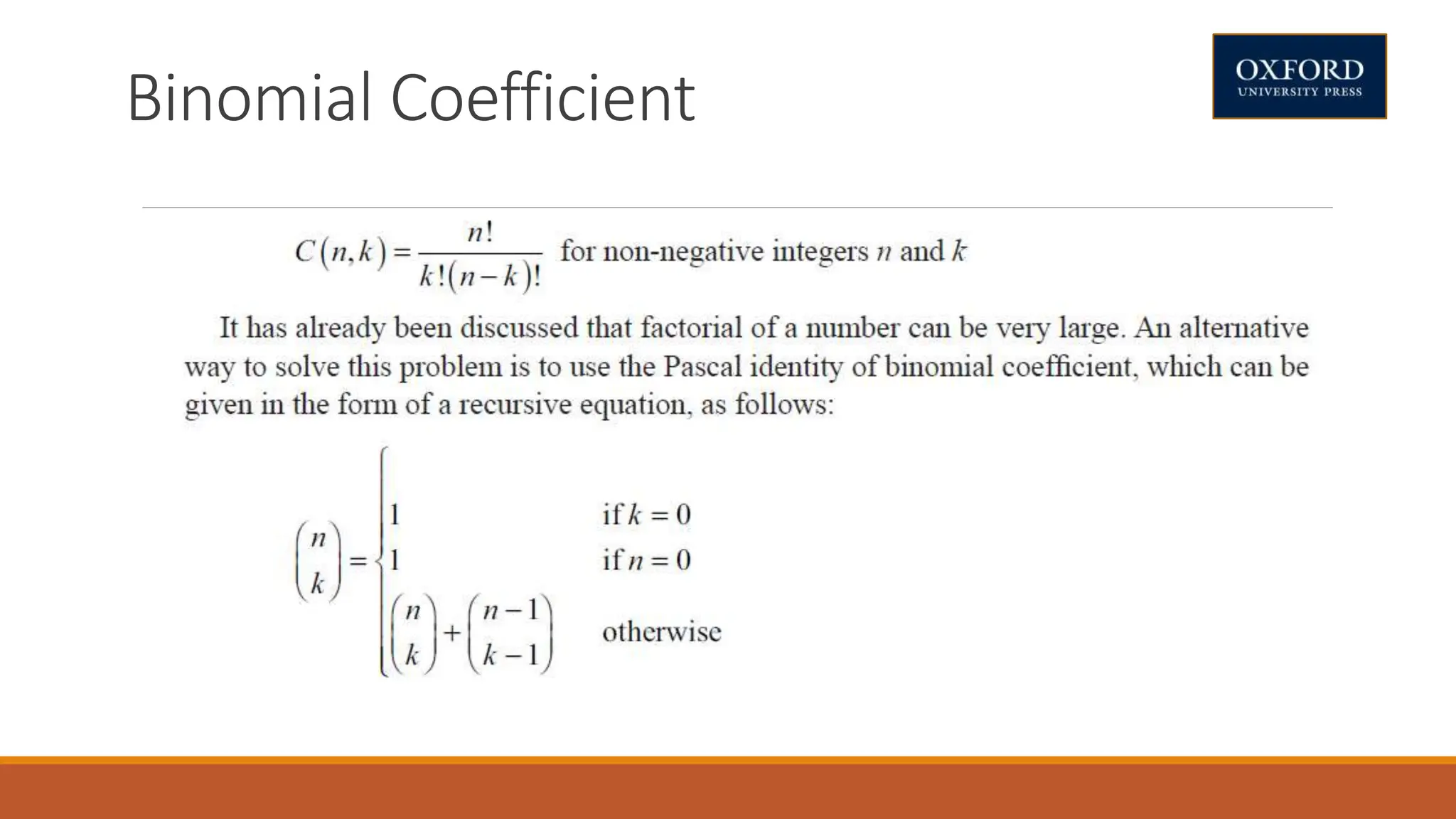 Binomial Coefficient
 
