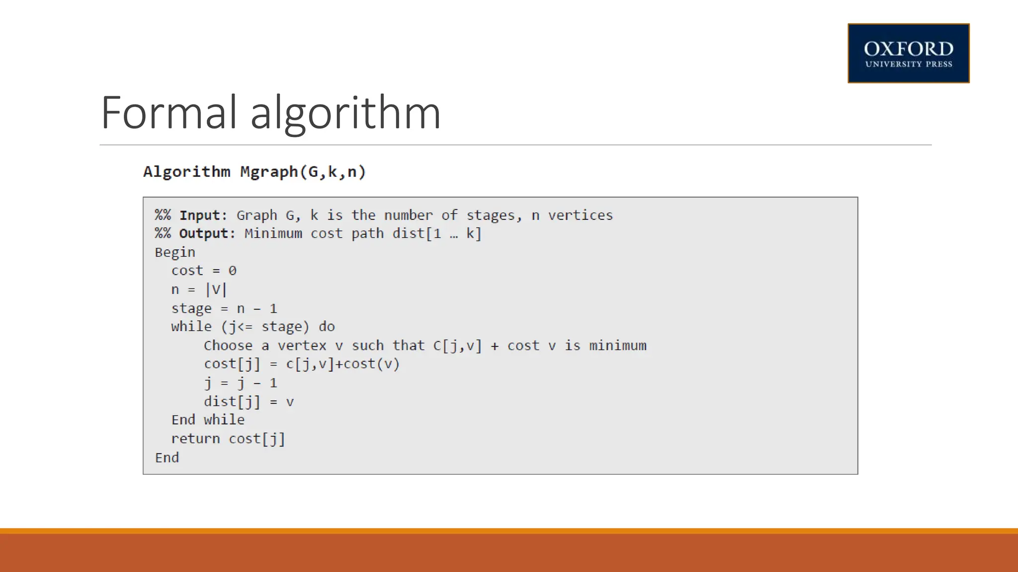 Formal algorithm
 