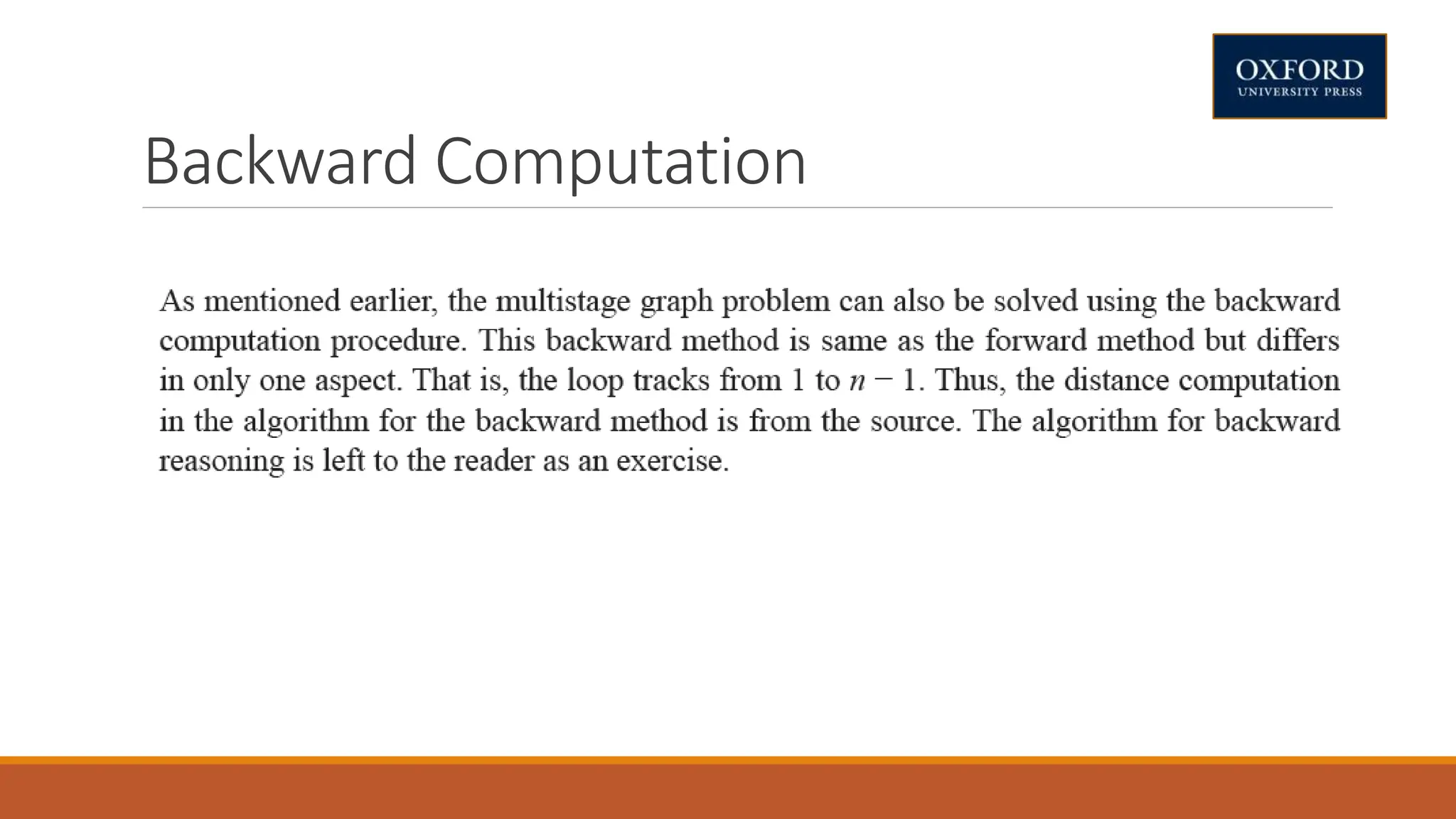 Backward Computation
 