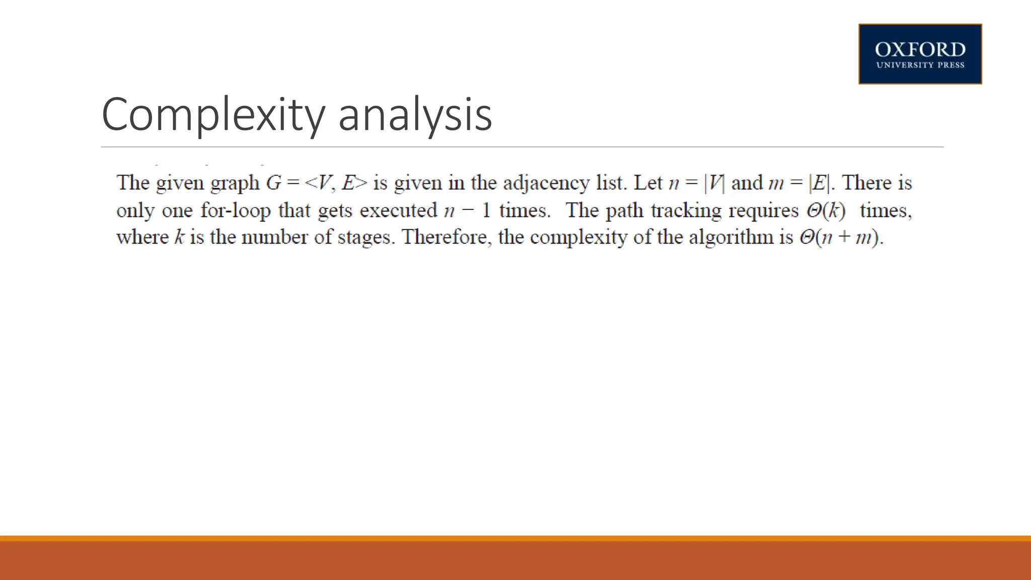 Complexity analysis
 