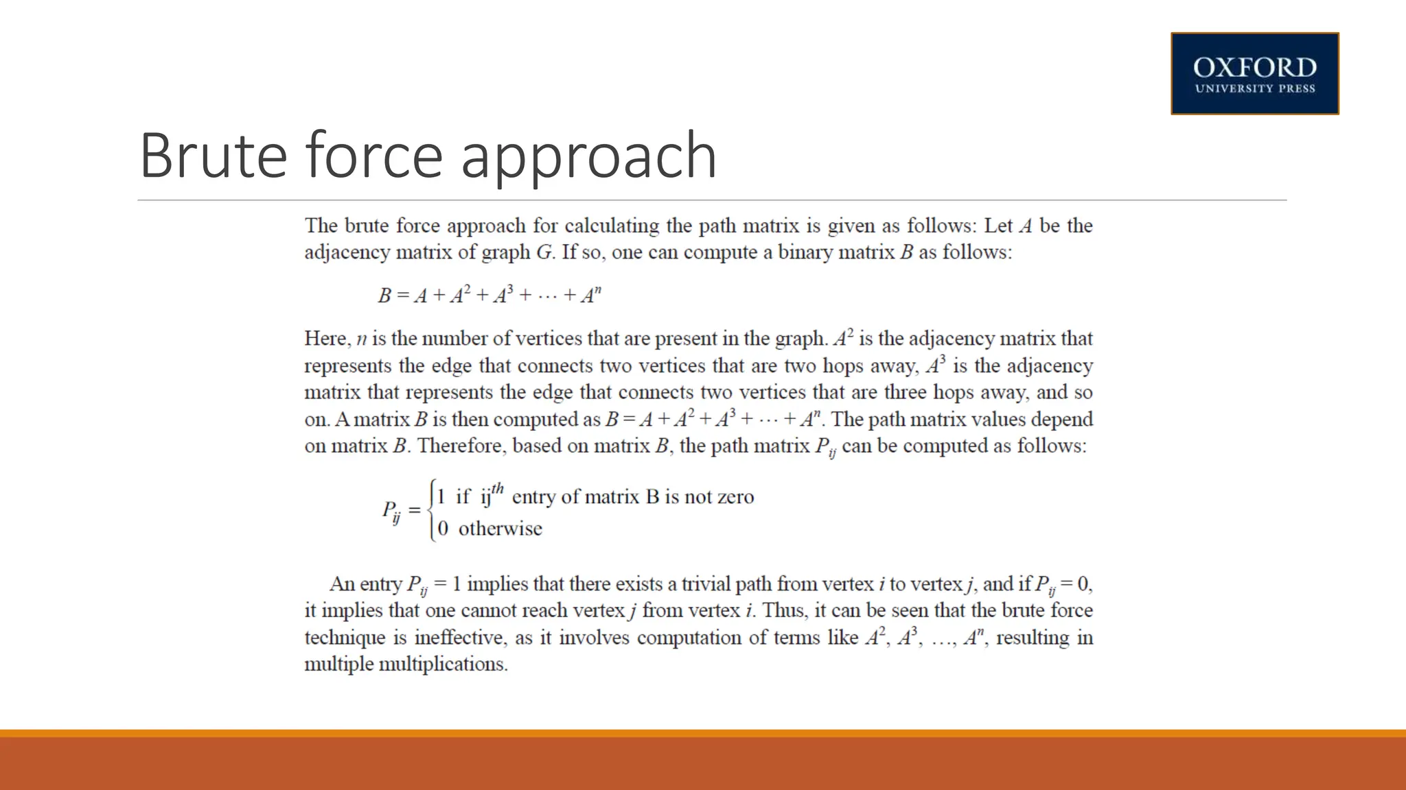 Brute force approach
 