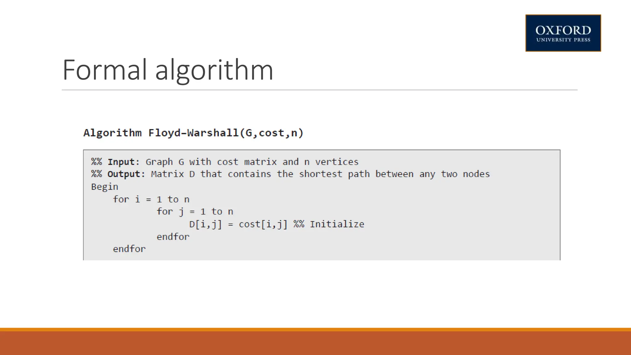 Formal algorithm
 