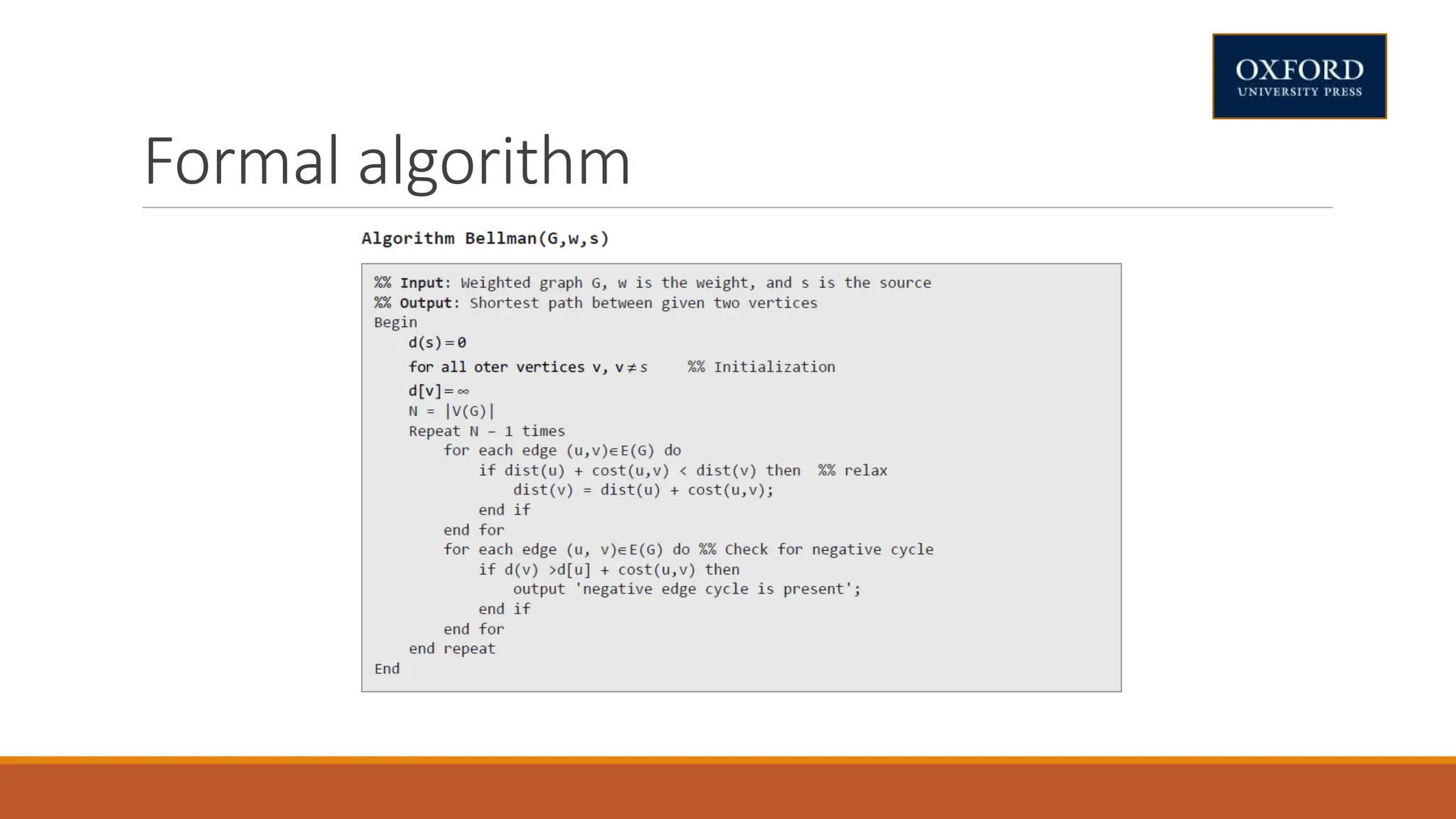 Formal algorithm
 