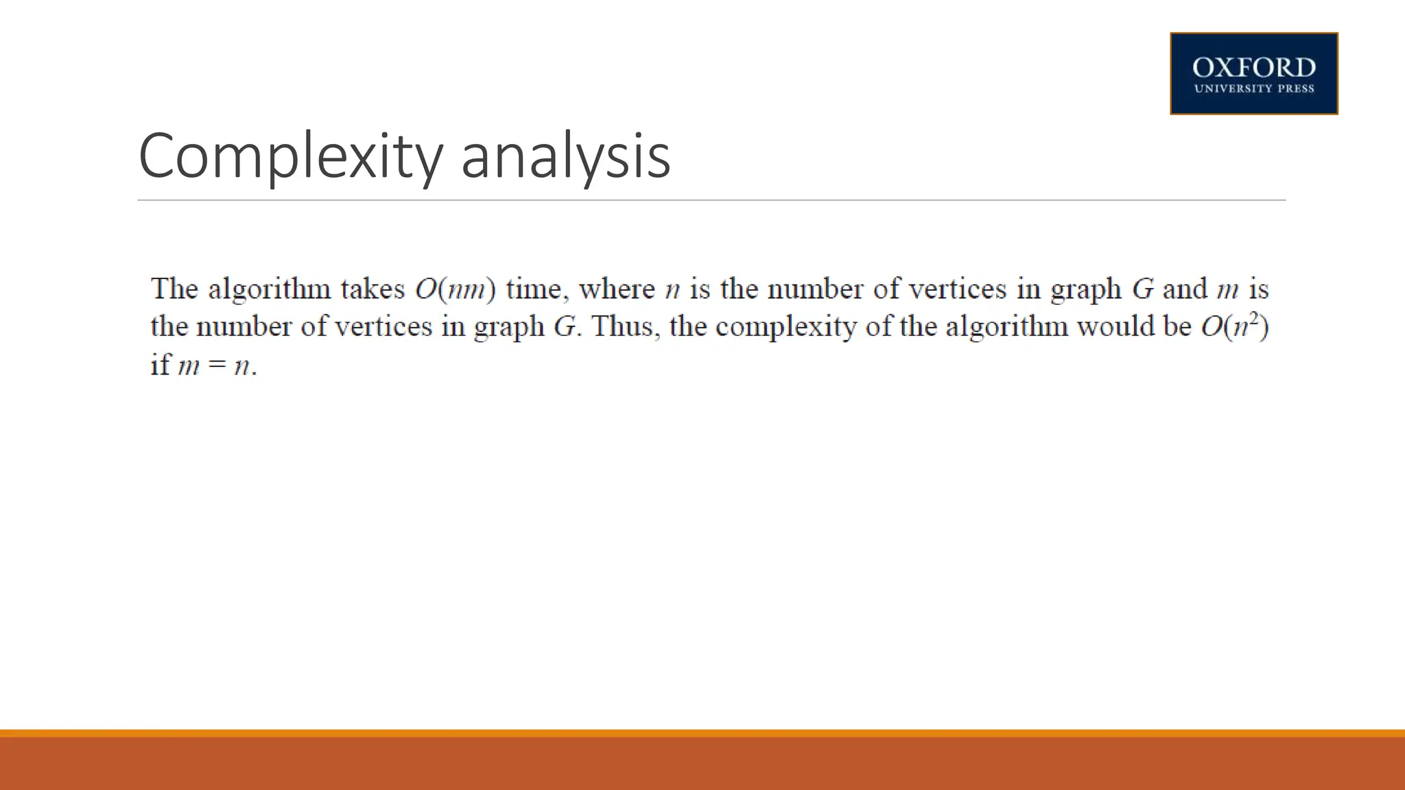 Complexity analysis
 