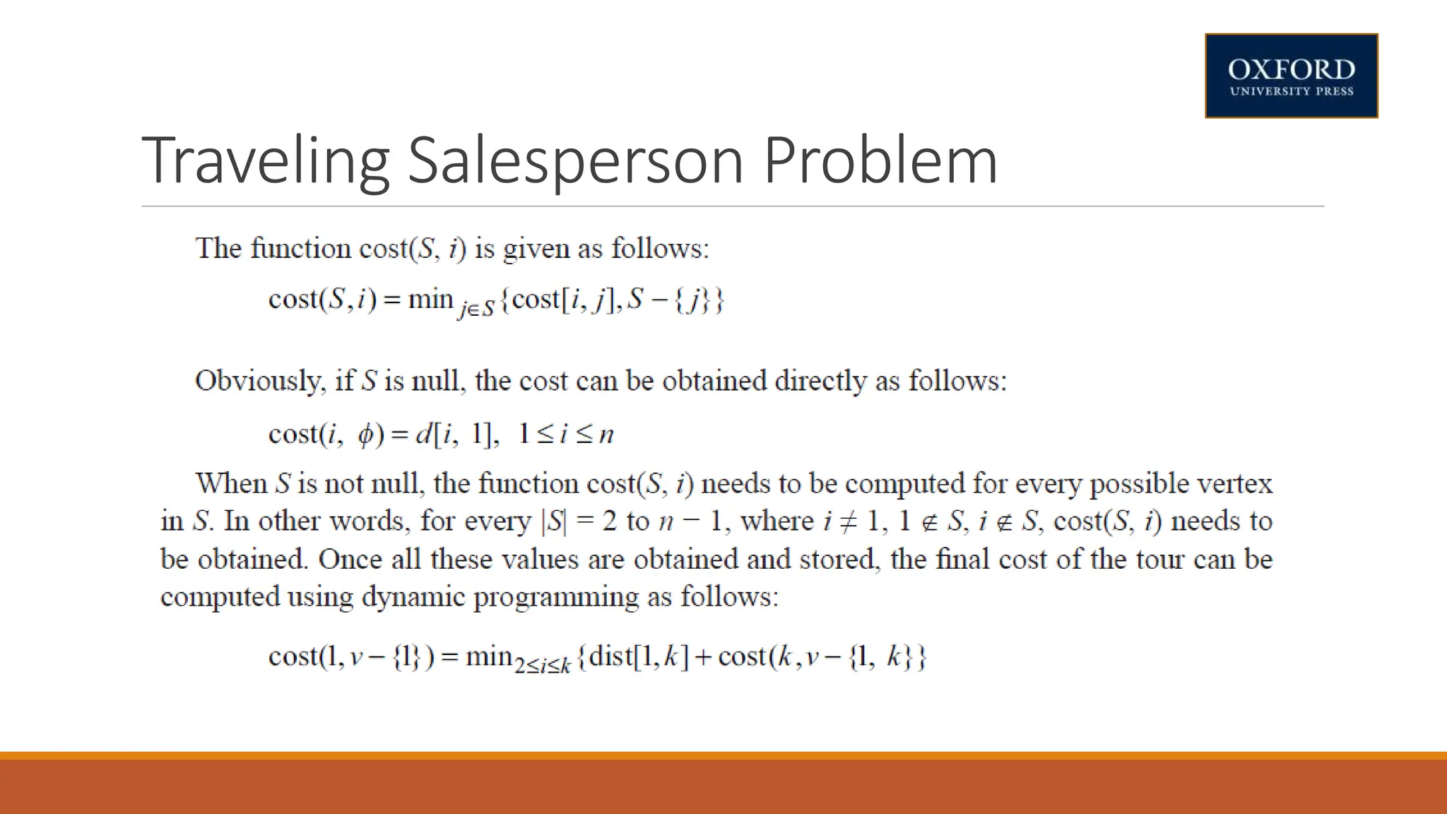 Traveling Salesperson Problem
 