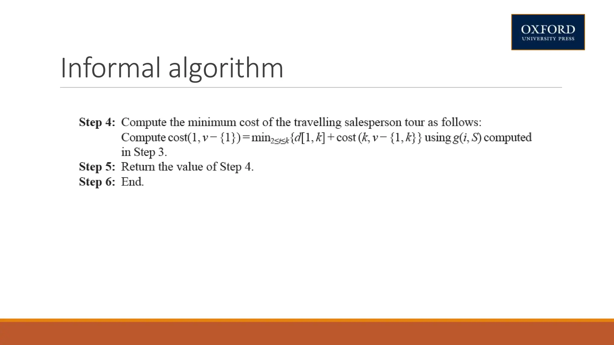 Informal algorithm
 