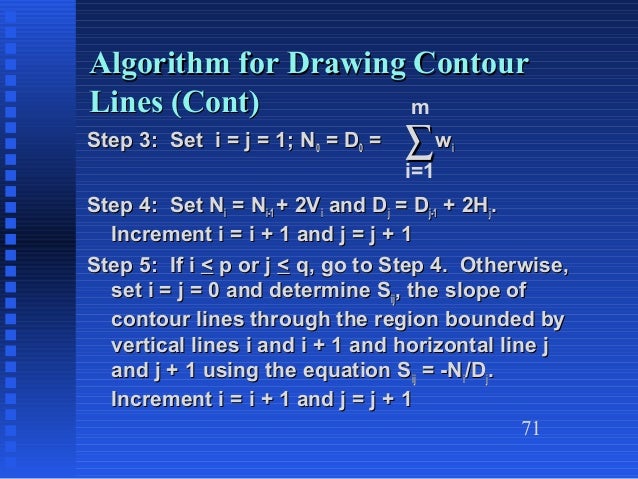 Contour Line Drawing Algorithm : Chapter heragu