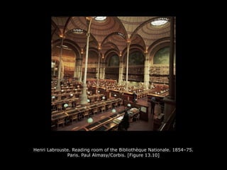 Henri Labrouste. Reading room of the Bibliothèque Nationale. 1854–75.
Paris. Paul Almasy/Corbis. [Figure 13.10]
 