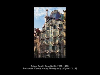 Antoni Gaudí. Casa Batllò. 1900–1907.
Barcelona. Vincent Abbey Photography. [Figure 13.18]
 