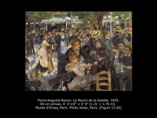 Pierre-Auguste Renoir. Le Moulin de la Galette. 1876.
Oil on canvas. 4' 3-1∕2" × 5' 9" (1.31 × 1.75 m).
Musée d'Orsay, Paris. Photo Josse, Paris. [Figure 13.26]
 