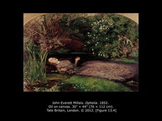 John Everett Millais. Ophelia. 1852.
Oil on canvas. 30" × 44" (76 × 112 cm).
Tate Britain, London. © 2012. [Figure 13.4]
 