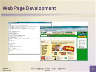 Web Page Development
Discovering Computers 2010: Living in a Digital World
Chapter 13
26Page 682
Figure 13-20
 