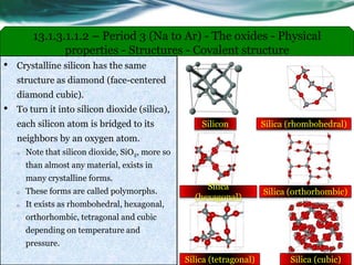 Sio2 Polymorphs Diagram Chapter 13 s and p block elements | PPTX