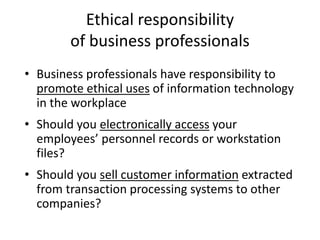 Chapter 13 security and ethical challenges | PPT