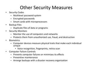 Chapter 13 security and ethical challenges | PPTX