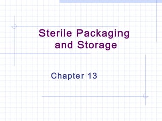 Sterile Packaging
and Storage
Chapter 13
 