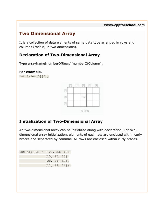 Chapter13 two-dimensional-array | PDF