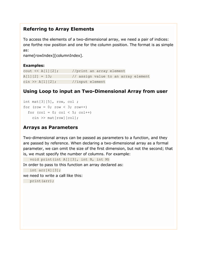 Chapter13 two-dimensional-array | PDF