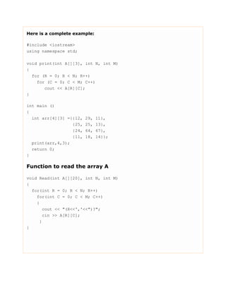 Chapter13 two-dimensional-array | PDF