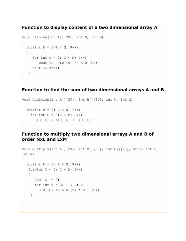 Chapter13 two-dimensional-array | PDF