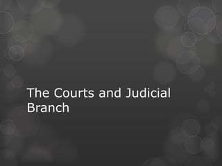 The Courts and Judicial Branch 