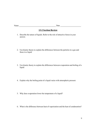Chemistry - Chp 13 - States of Matter - Notes | DOC