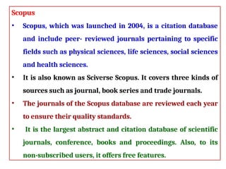Scopus Book Chapter Format Chapter 13 Citation Databases.,,,,,,pptx | PPTX
