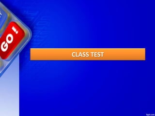 CLASS TEST
 