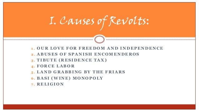 What were the causes of the Filipino Revolts?