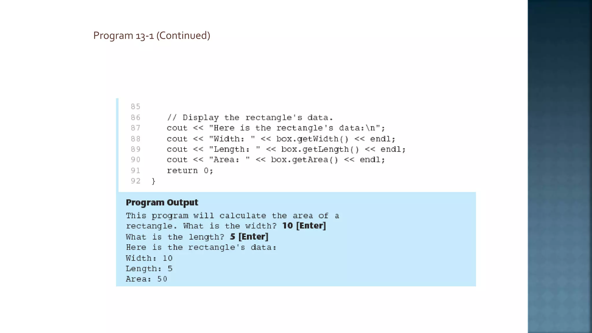 Program 13-1 (Continued) 