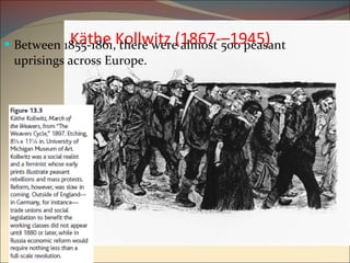 Käthe Kollwitz (1867-–1945)  Between 1855-1861, there were almost 500 peasant uprisings across Europe.  