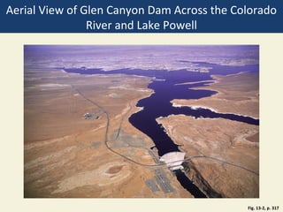Aerial View of Glen Canyon Dam Across the Colorado
                River and Lake Powell




                                            Fig. 13-2, p. 317
 