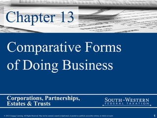 Chapter 13 Comparative Forms of Doing Business 