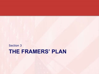 THE FRAMERS’ PLAN
Section 3
 