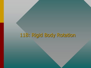 11B: Rigid Body Rotation 