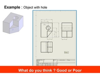 Example  :  Object with hole What do you think ? Good or Poor 