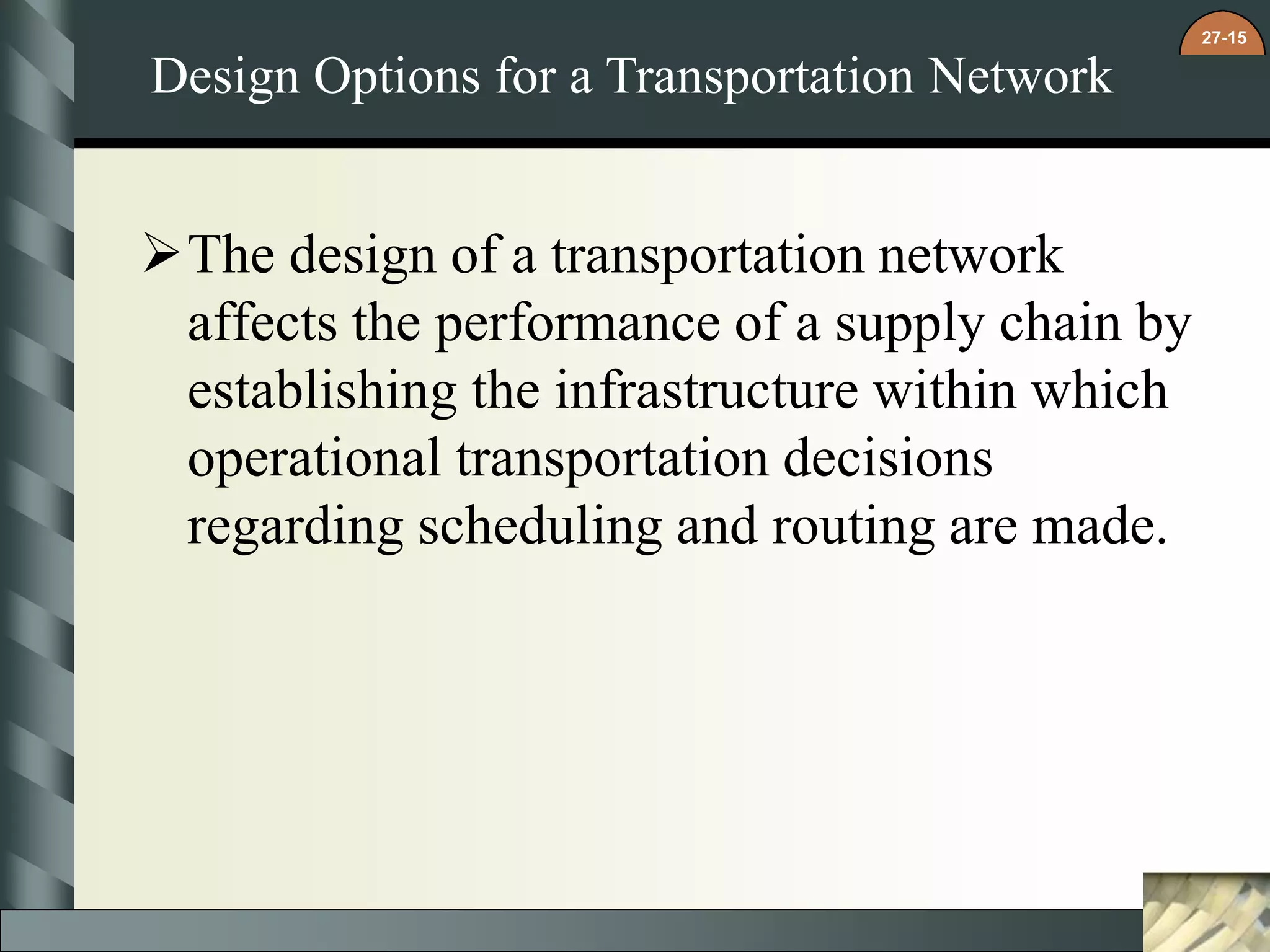 Chapter 13 transportation in a supply chain | PPT