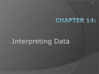 1
Interpreting Data
 