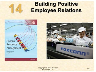4-1414
14
Copyright © 2017 Pearson
Education, Ltd.
Building Positive
Employee Relations
14-1
 