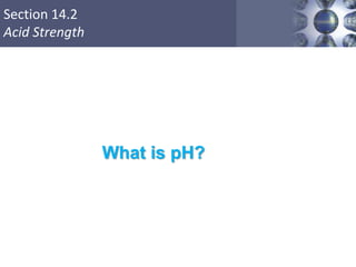Section 14.2
Acid Strength
What is pH?
 