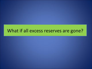 What if all excess reserves are gone? 
 